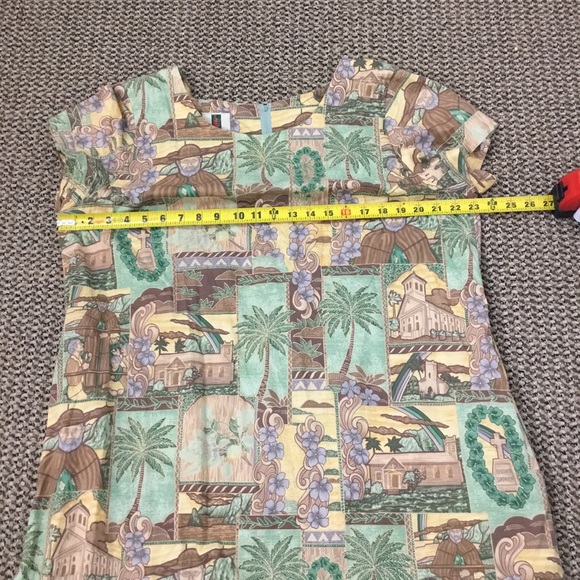 EUC RARE Tori Richard Honolulu Cotton Lawn Ruffled Hem Father Damien Dress 2XL - Picture 10 of 14